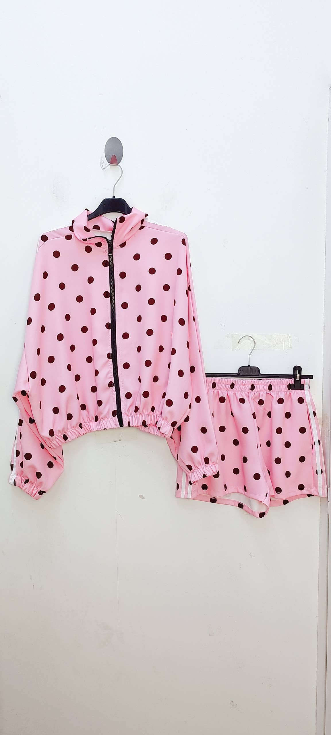 Damen-Set mit Polka Dots sportlich-chic, gepunktet, mehrfarbig