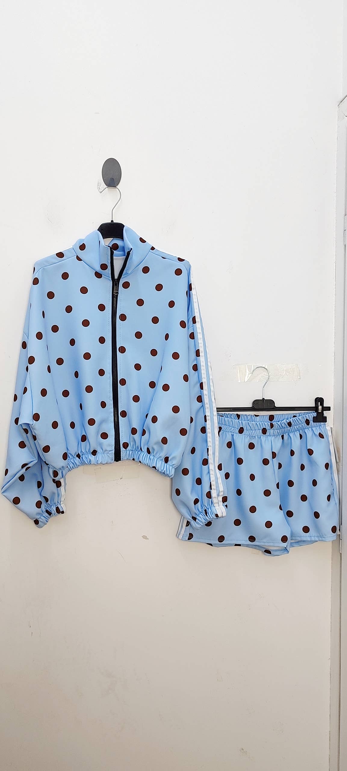 Damen-Set mit Polka Dots sportlich-chic, gepunktet, mehrfarbig