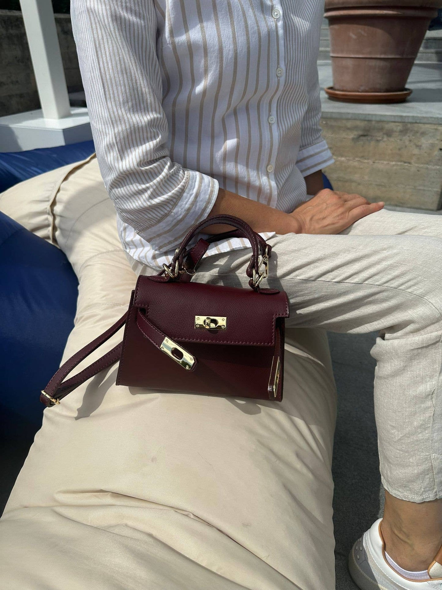 MINI K - Handtasche aus echtem Leder